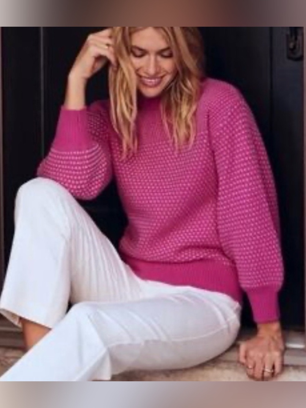 Summersalt Women’s Luxe Wool/Cashmere Mix Stitch Crewneck Sweater Size XL